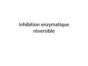 Inhibition enzymatique rversible Inhibition comptitive Enzyme Substrat Produits