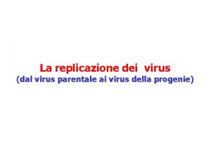 La replicazione dei virus dal virus parentale ai