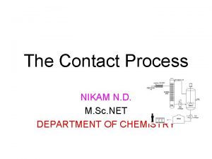 The Contact Process NIKAM N D M Sc