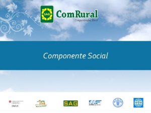 Componente Social Componente Social Plan de Fortalecimiento y