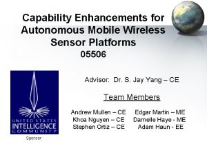 Capability Enhancements for Autonomous Mobile Wireless Sensor Platforms