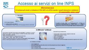 Accesso ai servizi on line INPS Direzione regionale