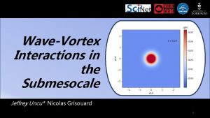 WaveVortex Interactions in the Submesocale Jeffrey Uncu Nicolas