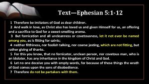 TextEphesian 5 1 12 1 Therefore be imitators