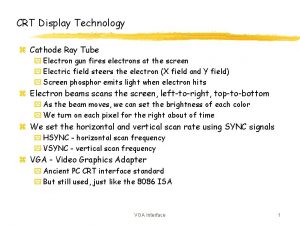 CRT Display Technology z Cathode Ray Tube y