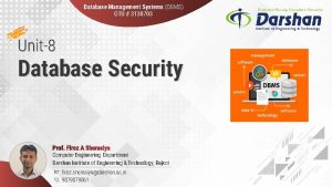 Database Management Systems DBMS GTU 3130703 Unit8 Database