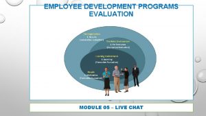 EMPLOYEE DEVELOPMENT PROGRAMS EVALUATION MODULE 05 LIVE CHAT