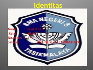 Identitas Nama Kelas No absen Sekolah Giva Rina