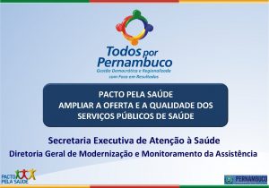 PACTO PELA SADE AMPLIAR A OFERTA E A