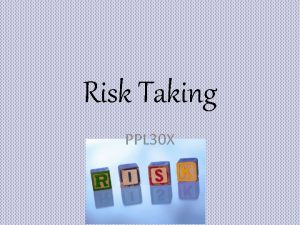 Risk Taking PPL 30 X Teen Risk Taking