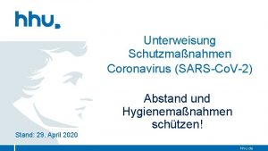 Unterweisung Schutzmanahmen Coronavirus SARSCo V2 Abstand und Hygienemanahmen