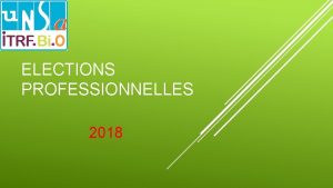 ELECTIONS PROFESSIONNELLES 2018 LE JEUDI 6 DECEMBRE 2018