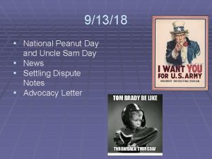 91318 National Peanut Day and Uncle Sam Day