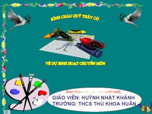 GIO VIN HUNH NHT KHNH TRNG THCS TH