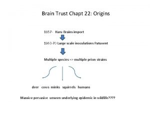 Brain Trust Chapt 22 Origins 1957 Kuru Brains