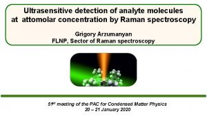 Ultrasensitive detection of analyte molecules at attomolar concentration