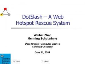 Dot Slash A Web Hotspot Rescue System Weibin