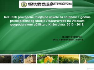 Rezultati provedene Inicijalne ankete za studente I godine