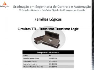 Graduao em Engenharia de Controle e Automao 5