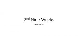 nd 2 Nine Weeks Drills 11 20 Drill