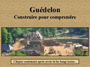 Gudelon Construire pour comprendre Cliquer seulement aprs avoir