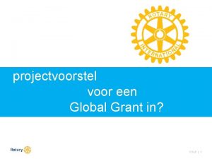 Hoe dien ik een projectvoorstel voor een Global