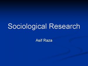 Sociological Research Asif Raza Artificial Sweetners n Drink