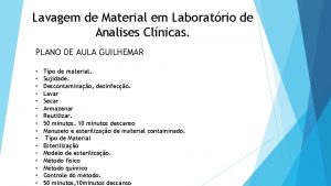 Lavagem de Material em Laboratrio de Analises Clnicas