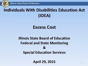 Illinois State Board of Education Individuals With Disabilities