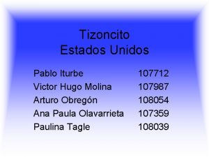 Tizoncito Estados Unidos Pablo Iturbe Victor Hugo Molina