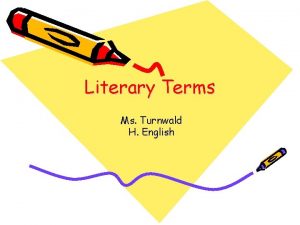 Literary Terms Ms Turnwald H English Allegory Story