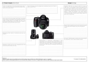 2 Product Analysis Nikon DSLR Function Annotate what