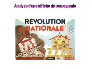 Analyse dune affiche de propagande 1 Quelle est