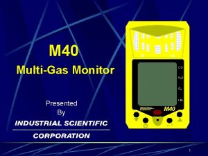M 40 MultiGas Monitor CO H 2 S