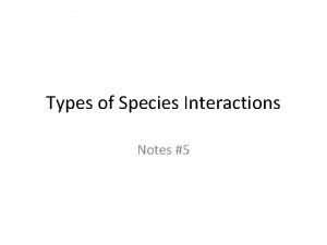 Types of Species Interactions Notes 5 Symbiosis Species