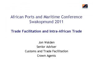 African Ports and Maritime Conference Swakopmund 2011 Trade