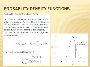 PROBABLITY DENSITY FUNCTIONS 0 GAUSSIAN PROBABILITY DENSITY FUNCTION