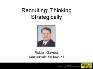 Recruiting Thinking Strategically Robert Gavura Sales Manager Fair