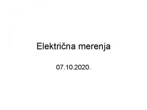 Elektrina merenja 07 10 2020 kolska 2020 2021