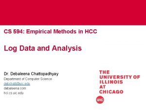 CS 594 Empirical Methods in HCC Log Data