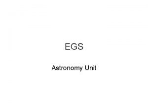 EGS Astronomy Unit Stars constellations and the galaxies