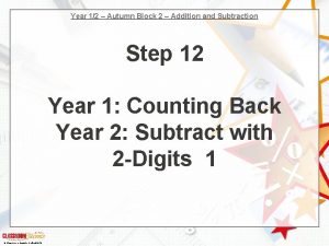 Year 12 Autumn Block 2 Addition and Subtraction