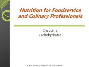 Nutrition for Foodservice and Culinary Professionals Chapter 3