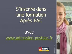 Sinscrire dans une formation Aprs BAC avec Octobre