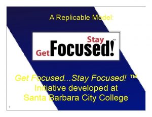 A Replicable Model TM Get Focused Stay Focused