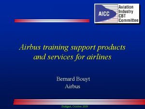 Airbus training support products and services for airlines