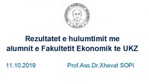 Rezultatet e hulumtimit me alumnit e Fakultetit Ekonomik