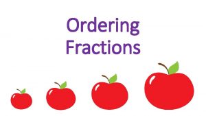 Ordering Fractions Same Denominator When fractions have the