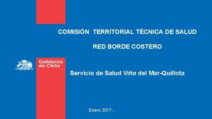 COMISIN TERRITORIAL TCNICA DE SALUD RED BORDE COSTERO