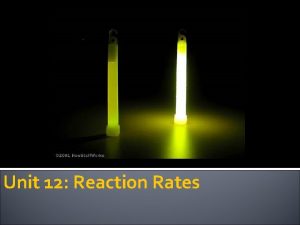 Unit 12 Reaction Rates 12 1 Reaction Rates